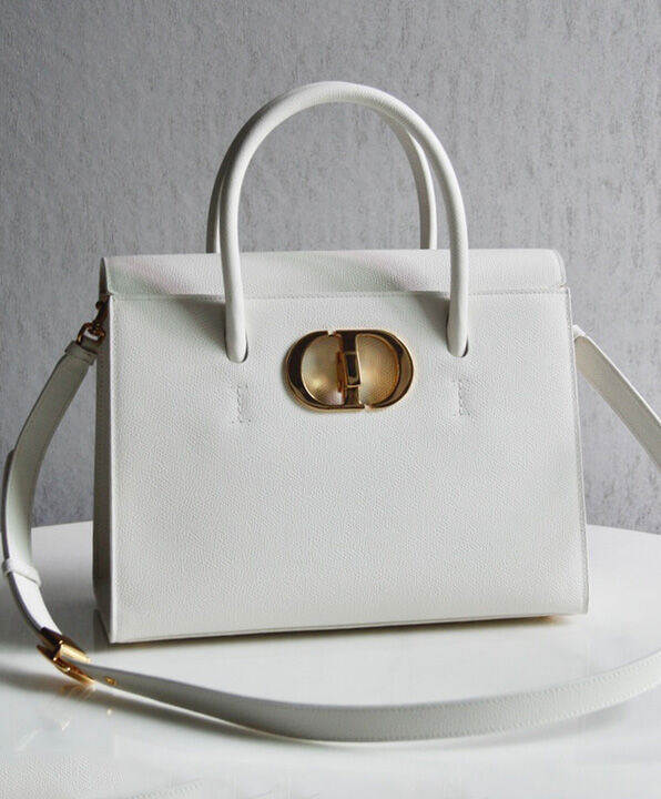 Christian Dior Large St Honore Tote White